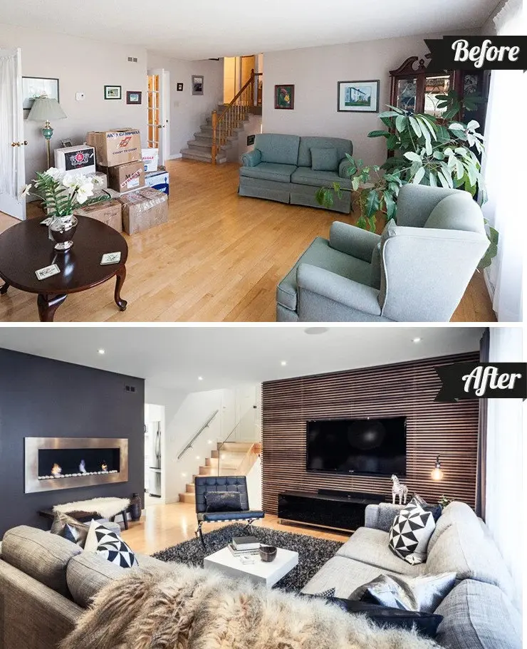 Property transformation — before and after renovation
